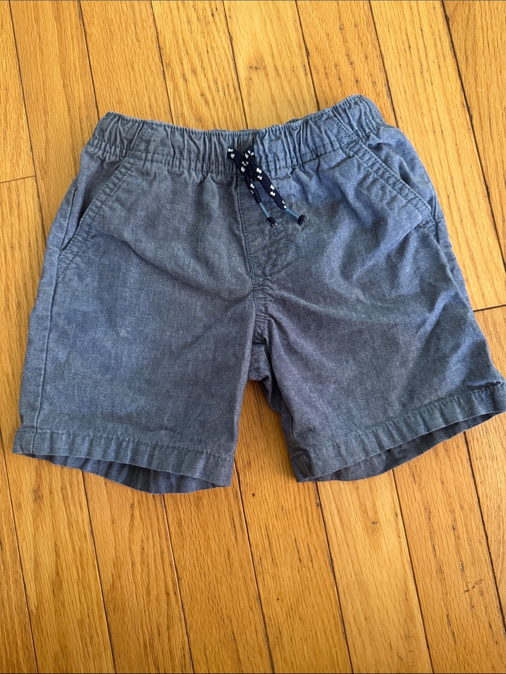 Kids Elastic-Waist Chambray Shorts - 100% cotton